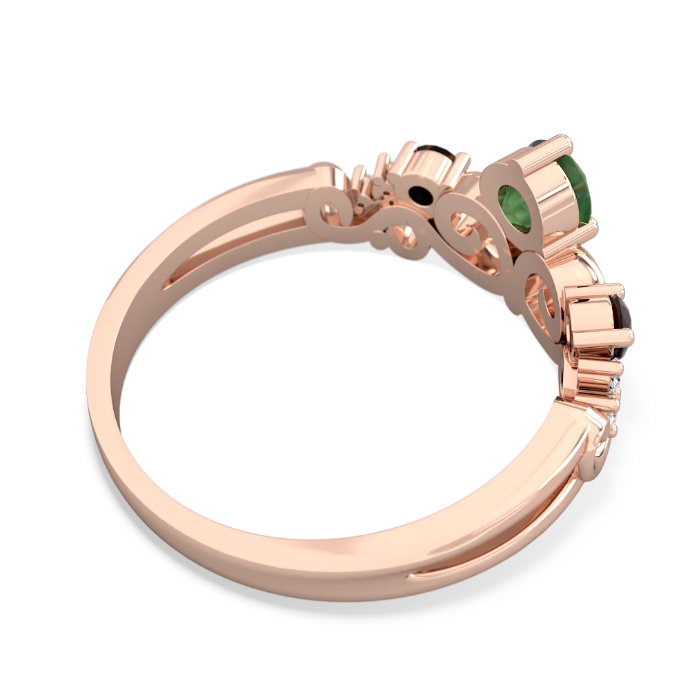 Emerald Crown Keepsake 14K Rose Gold ring R5740