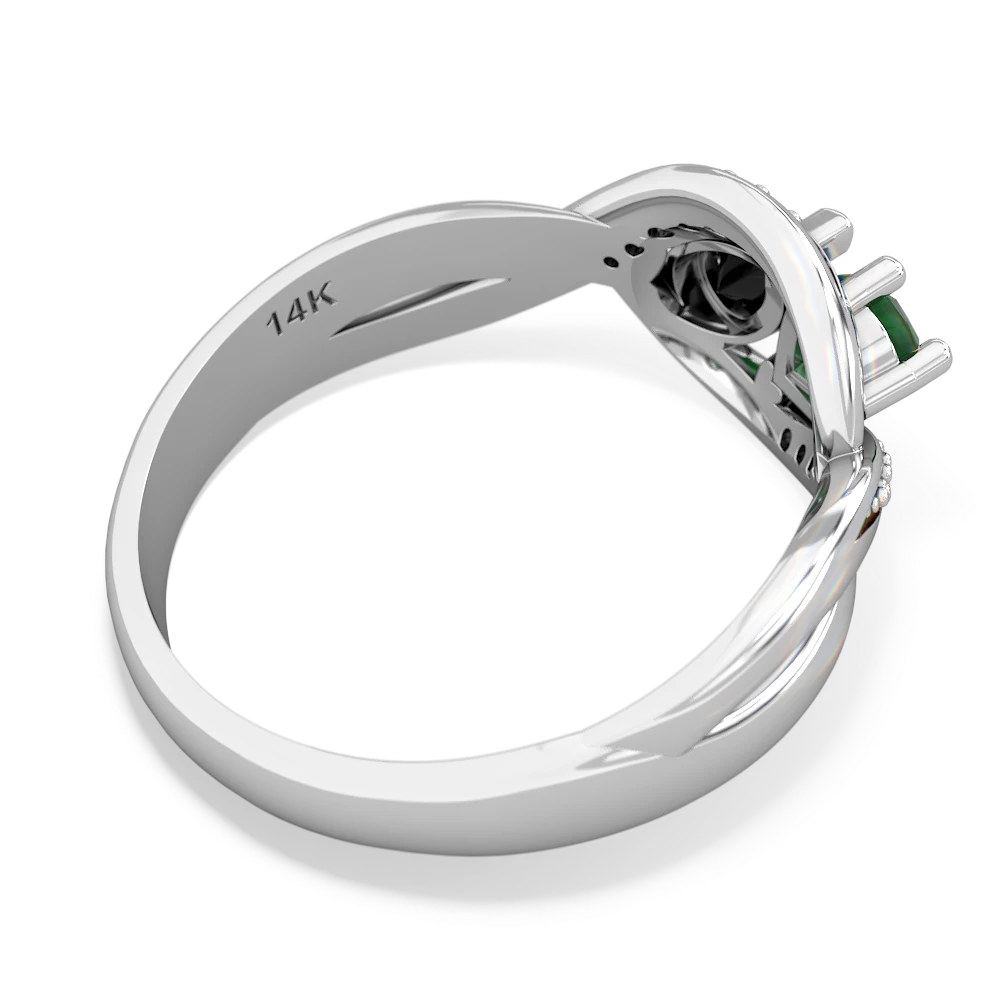 Emerald Summer Winds 14K White Gold ring R5342