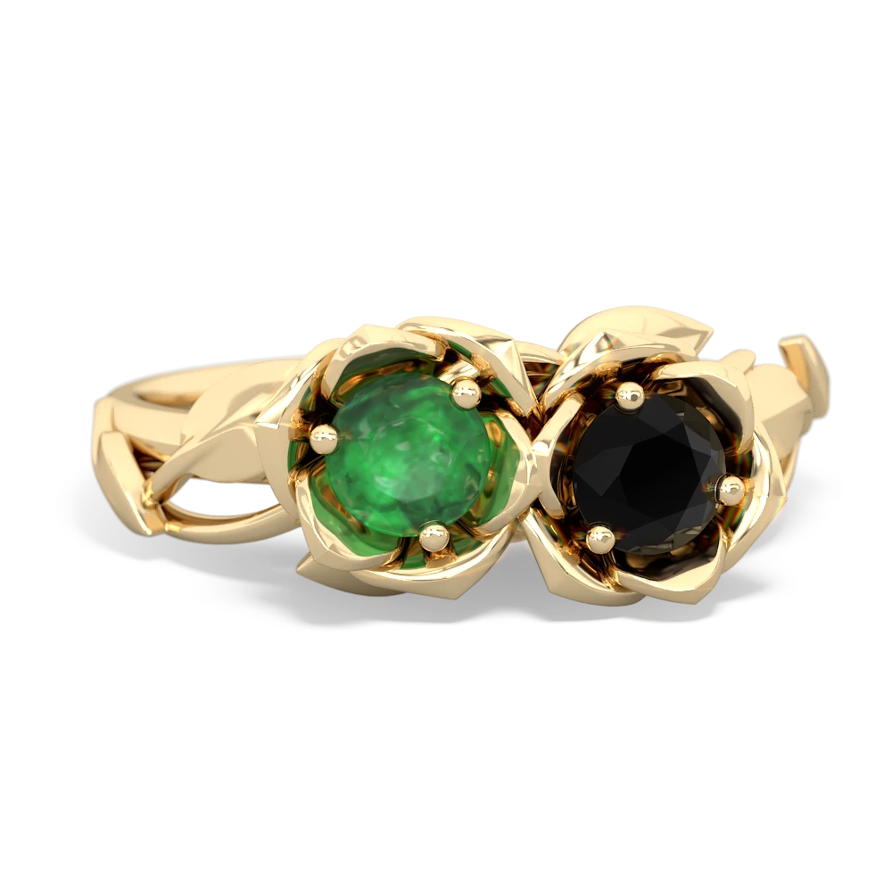 Emerald Rose Garden 14K Yellow Gold ring R5510