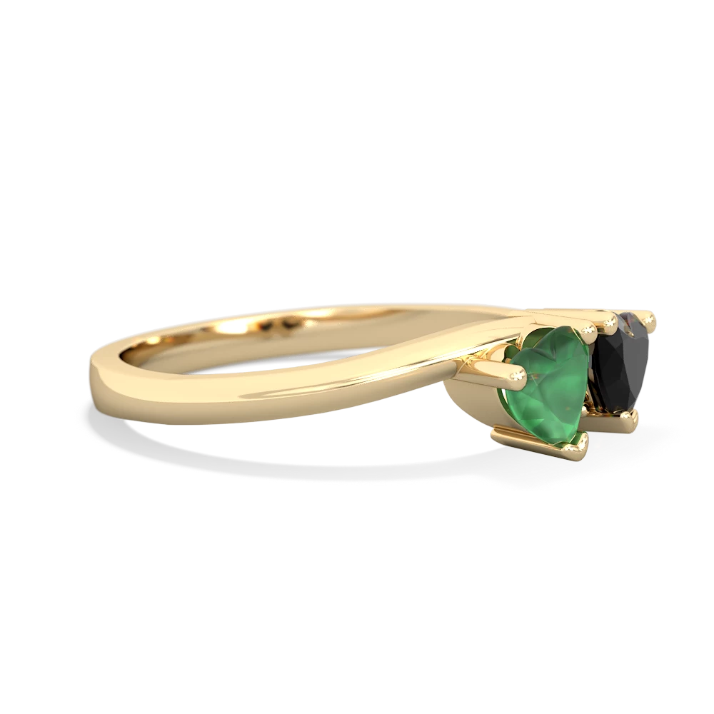 Emerald Sweethearts 14K Yellow Gold ring R5260