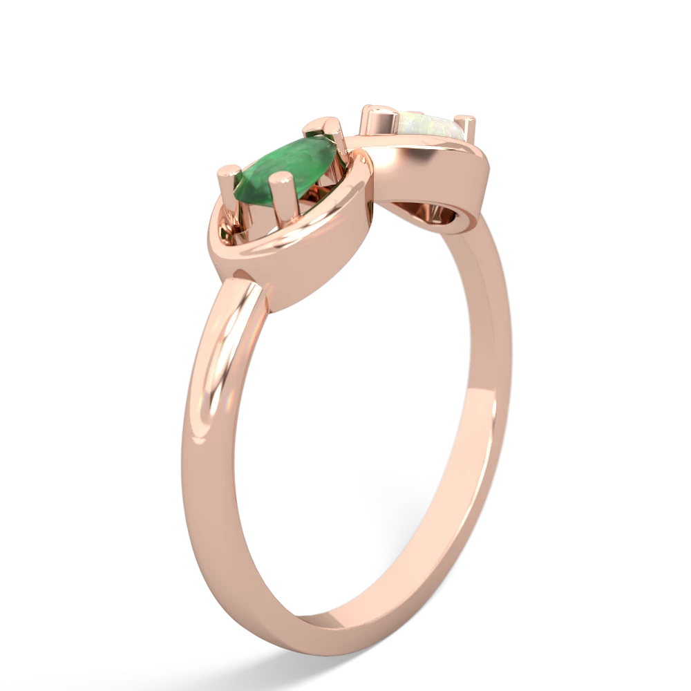 Emerald Infinity 14K Rose Gold ring R5050