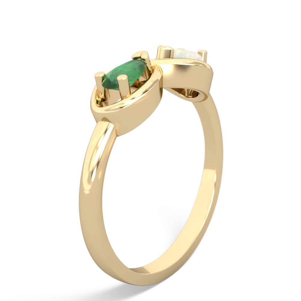 Emerald Infinity 14K Yellow Gold ring R5050