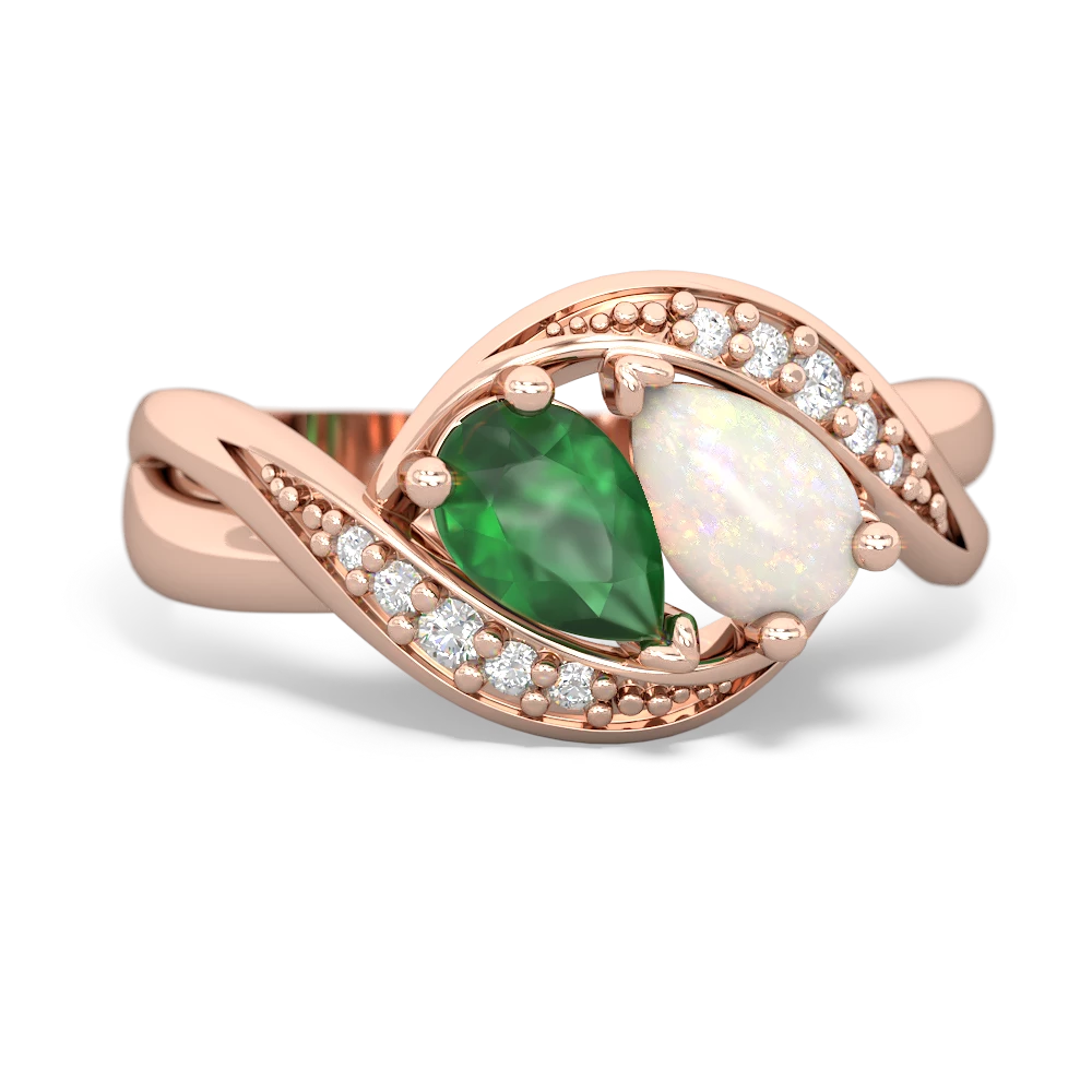 Emerald Summer Winds 14K Rose Gold ring R5342