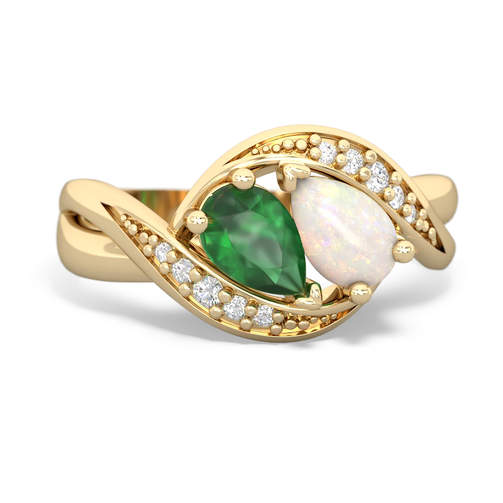 Emerald Summer Winds 14K Yellow Gold ring R5342