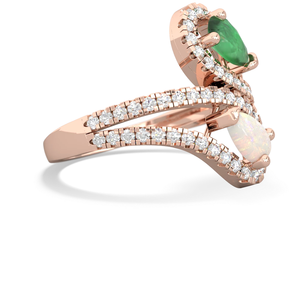 Emerald Diamond Dazzler 14K Rose Gold ring R3000