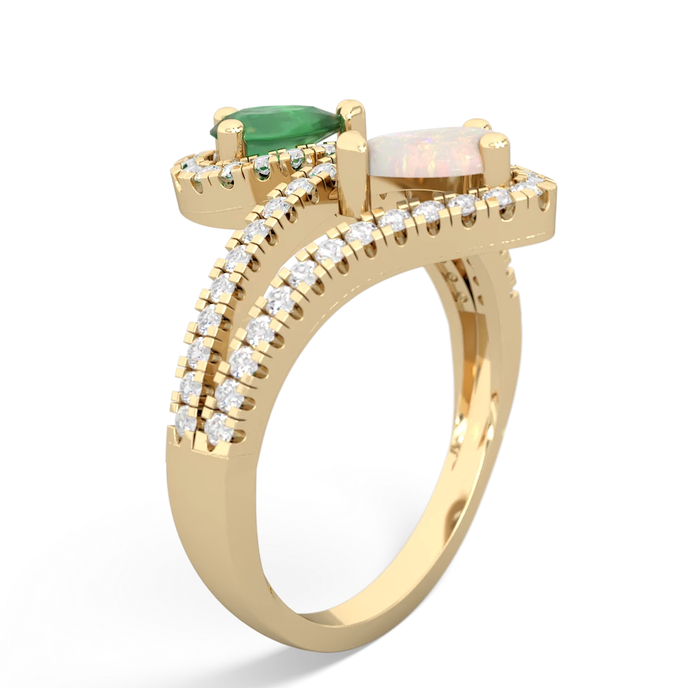 Emerald Diamond Dazzler 14K Yellow Gold ring R3000