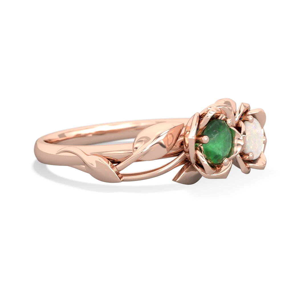 Emerald Rose Garden 14K Rose Gold ring R5510