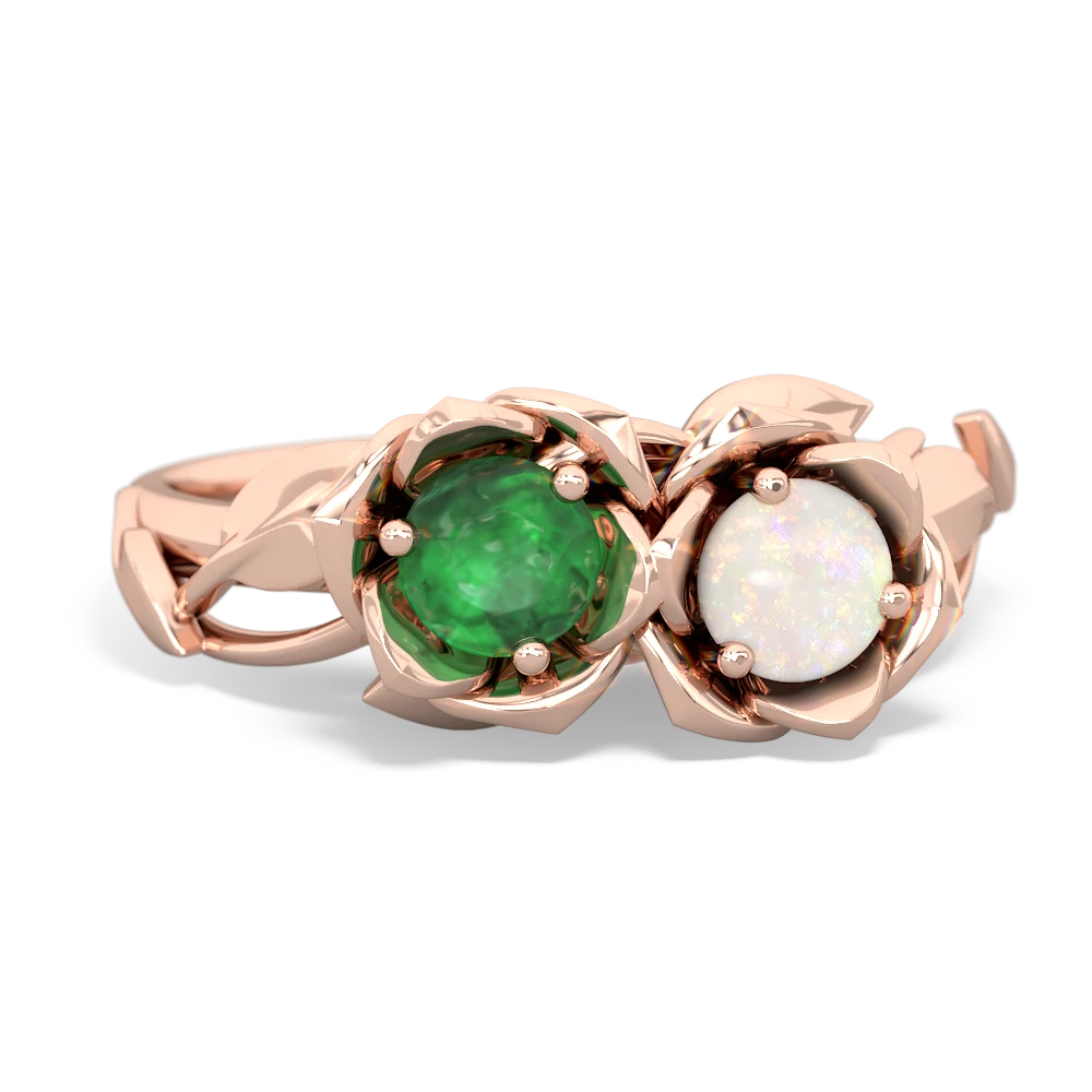 Emerald Rose Garden 14K Rose Gold ring R5510