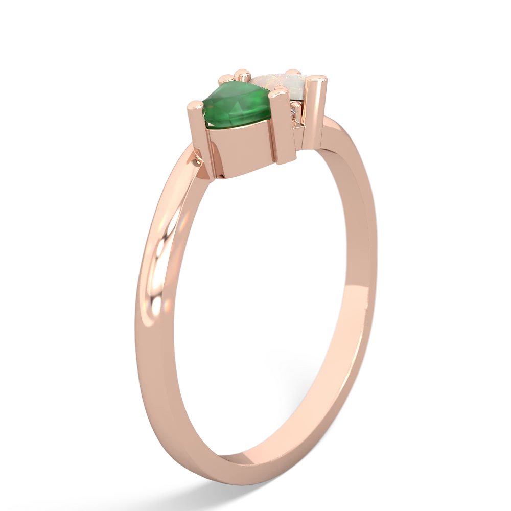 Emerald Sweethearts 14K Rose Gold ring R5260