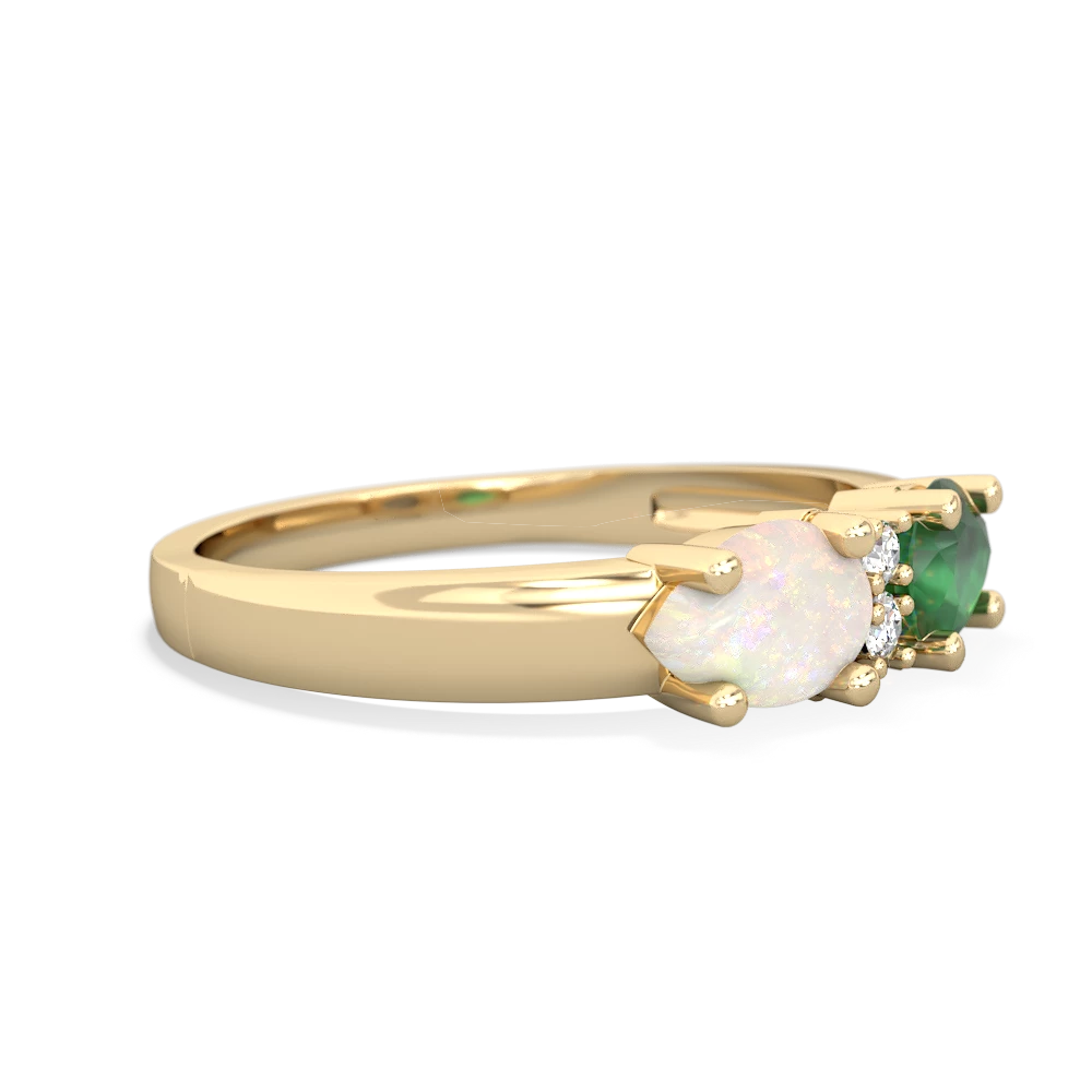 Emerald Pear Bowtie 14K Yellow Gold ring R0865