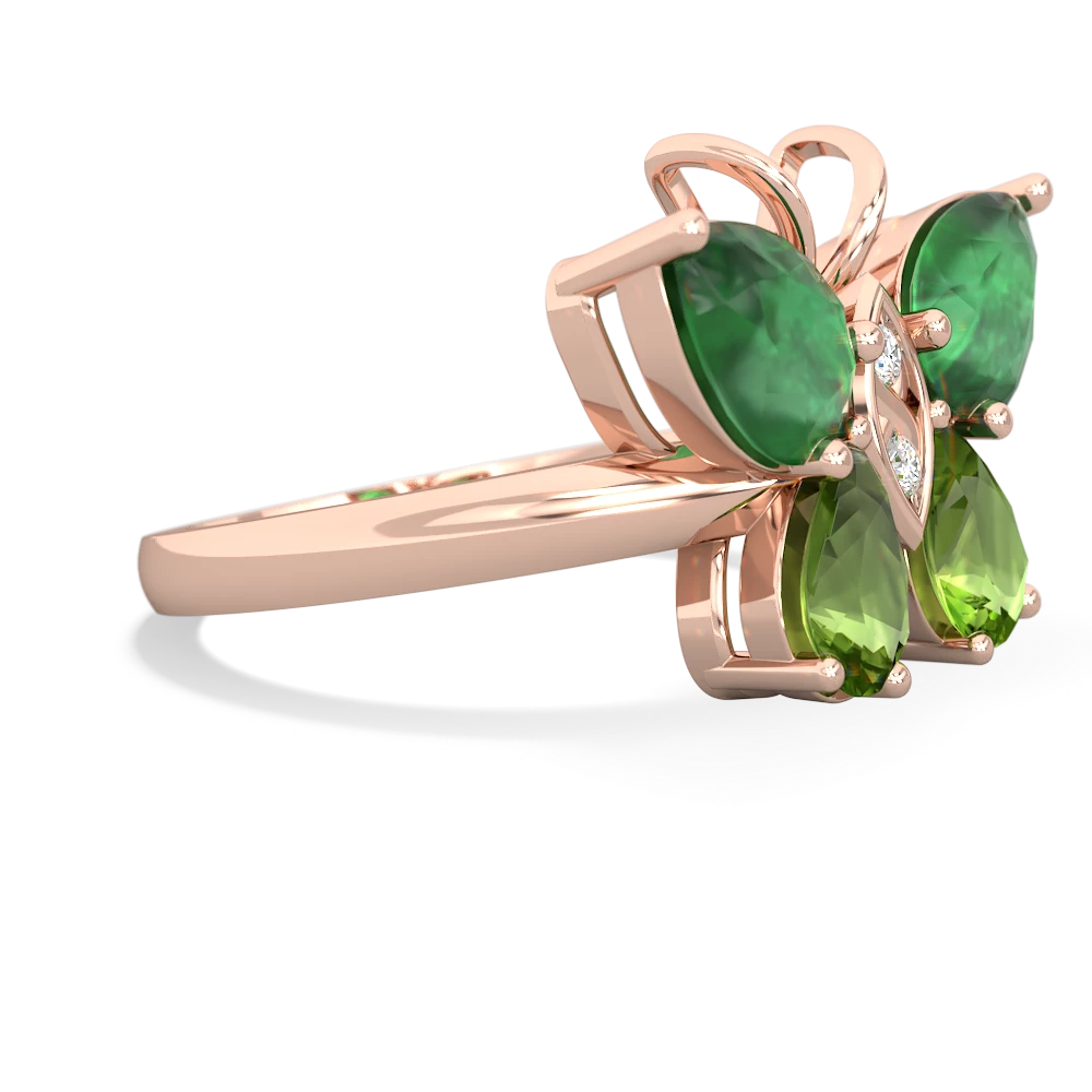 Emerald Butterfly 14K Rose Gold ring R2215