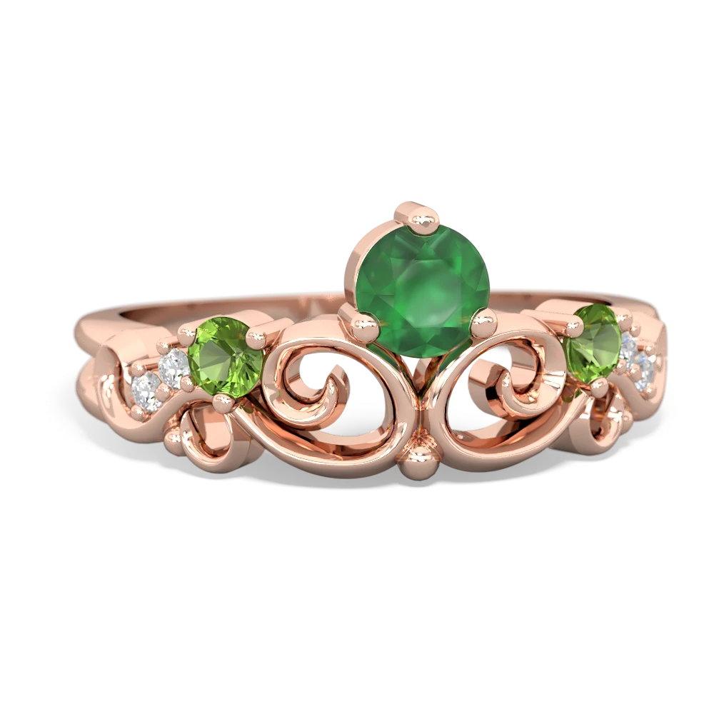 Emerald Crown Keepsake 14K Rose Gold ring R5740