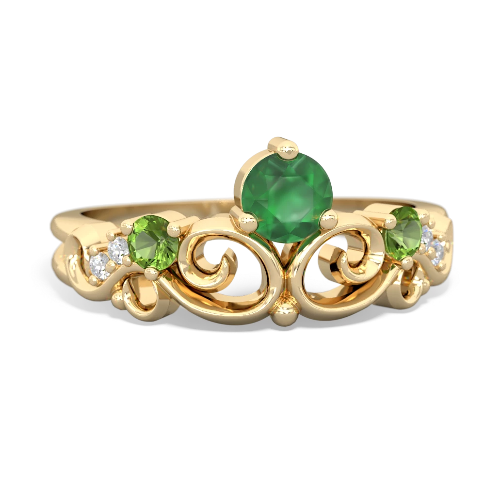 Emerald Crown Keepsake 14K Yellow Gold ring R5740