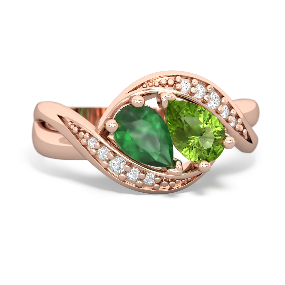 Emerald Summer Winds 14K Rose Gold ring R5342