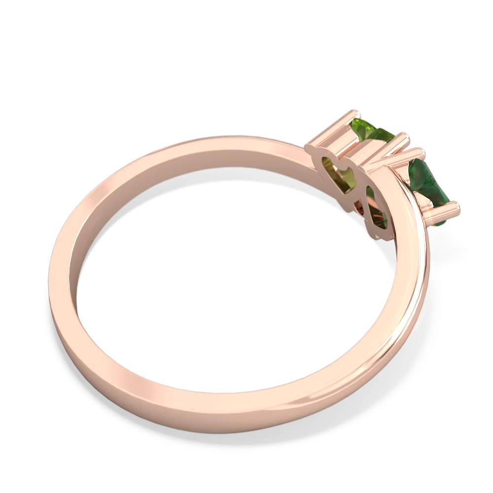 Emerald Sweethearts 14K Rose Gold ring R5260