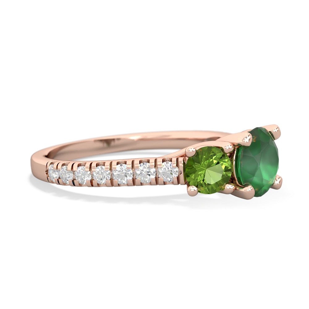 Emerald Pave Trellis 14K Rose Gold ring R5500