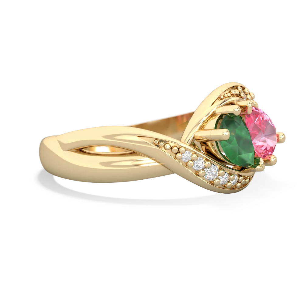 Emerald Summer Winds 14K Yellow Gold ring R5342