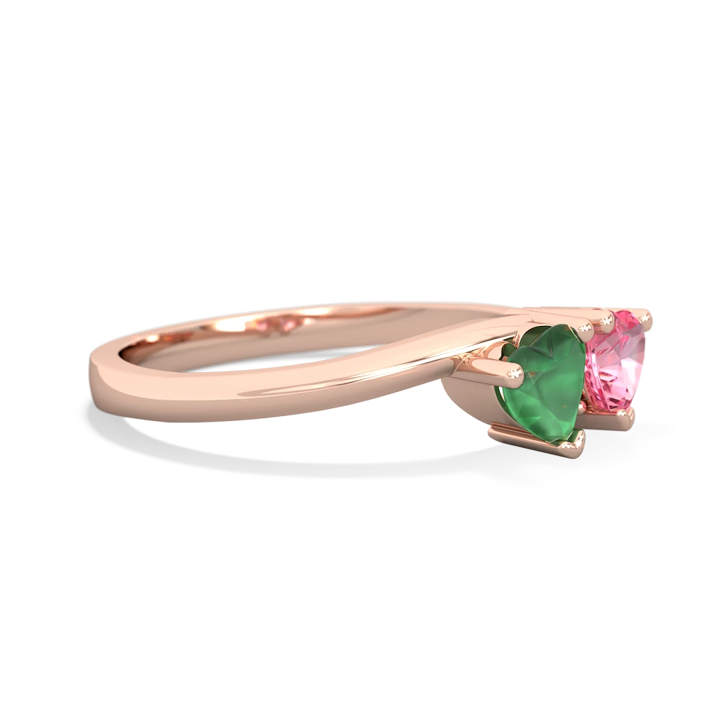 Emerald Sweethearts 14K Rose Gold ring R5260