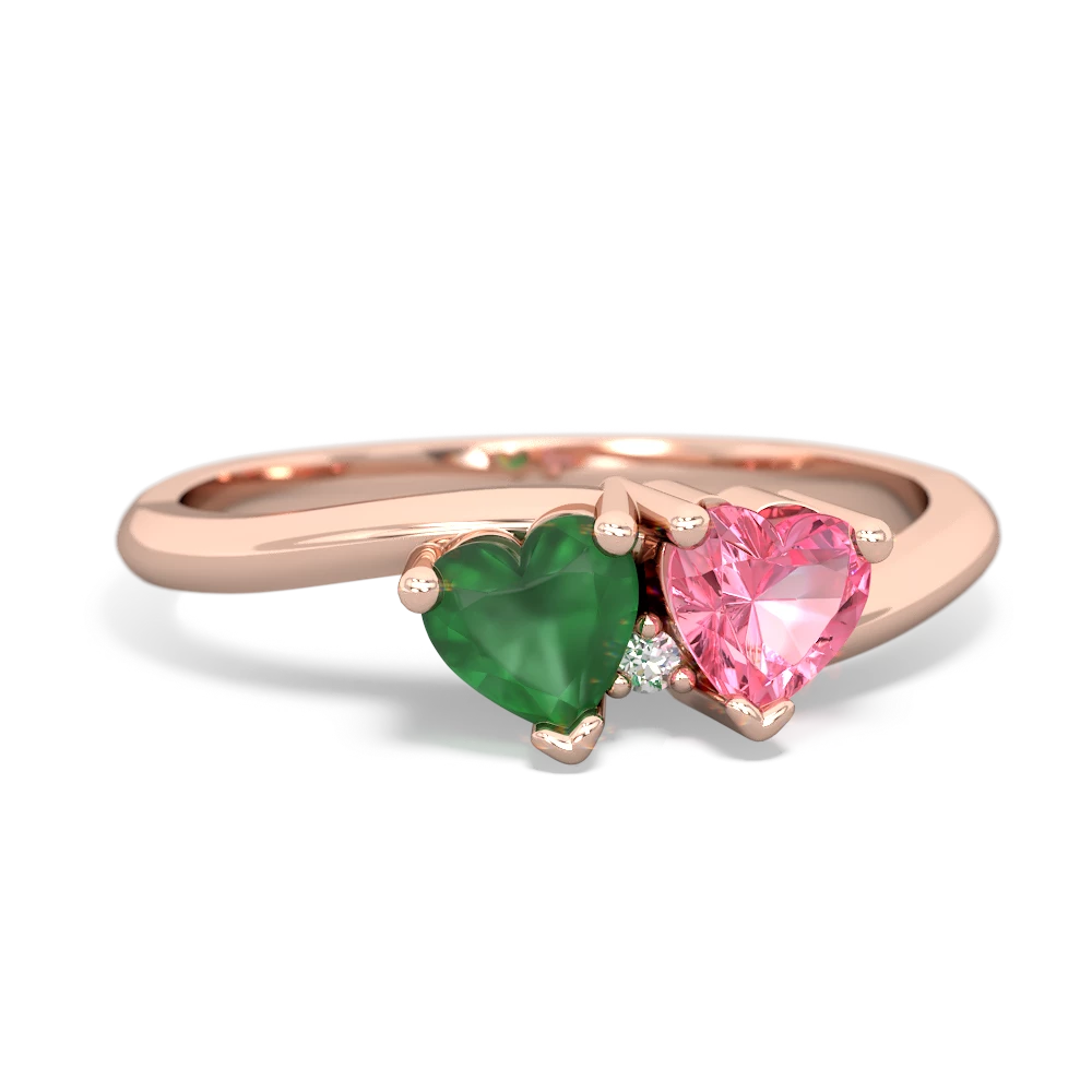 Emerald Sweethearts 14K Rose Gold ring R5260