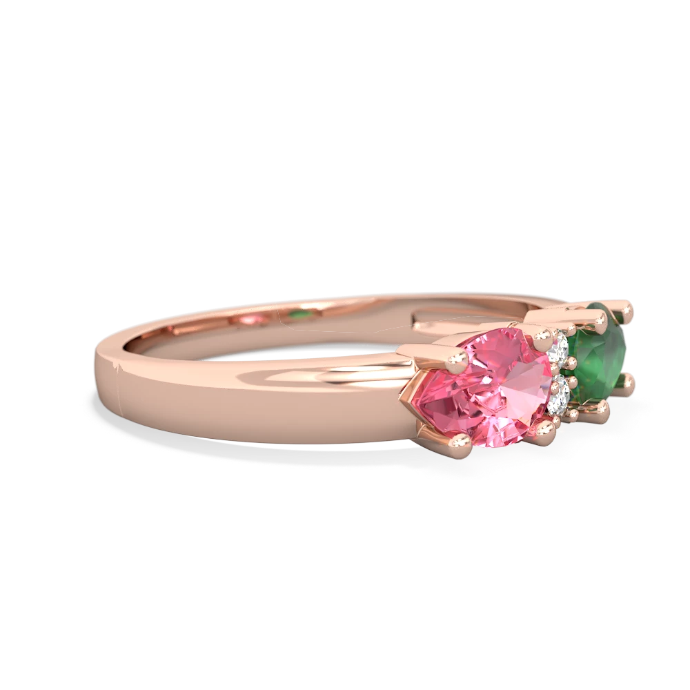 Emerald Pear Bowtie 14K Rose Gold ring R0865