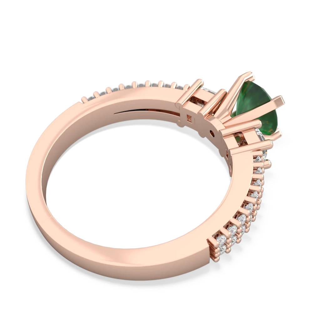 Emerald Engagement 14K Rose Gold ring R26436RD - front view