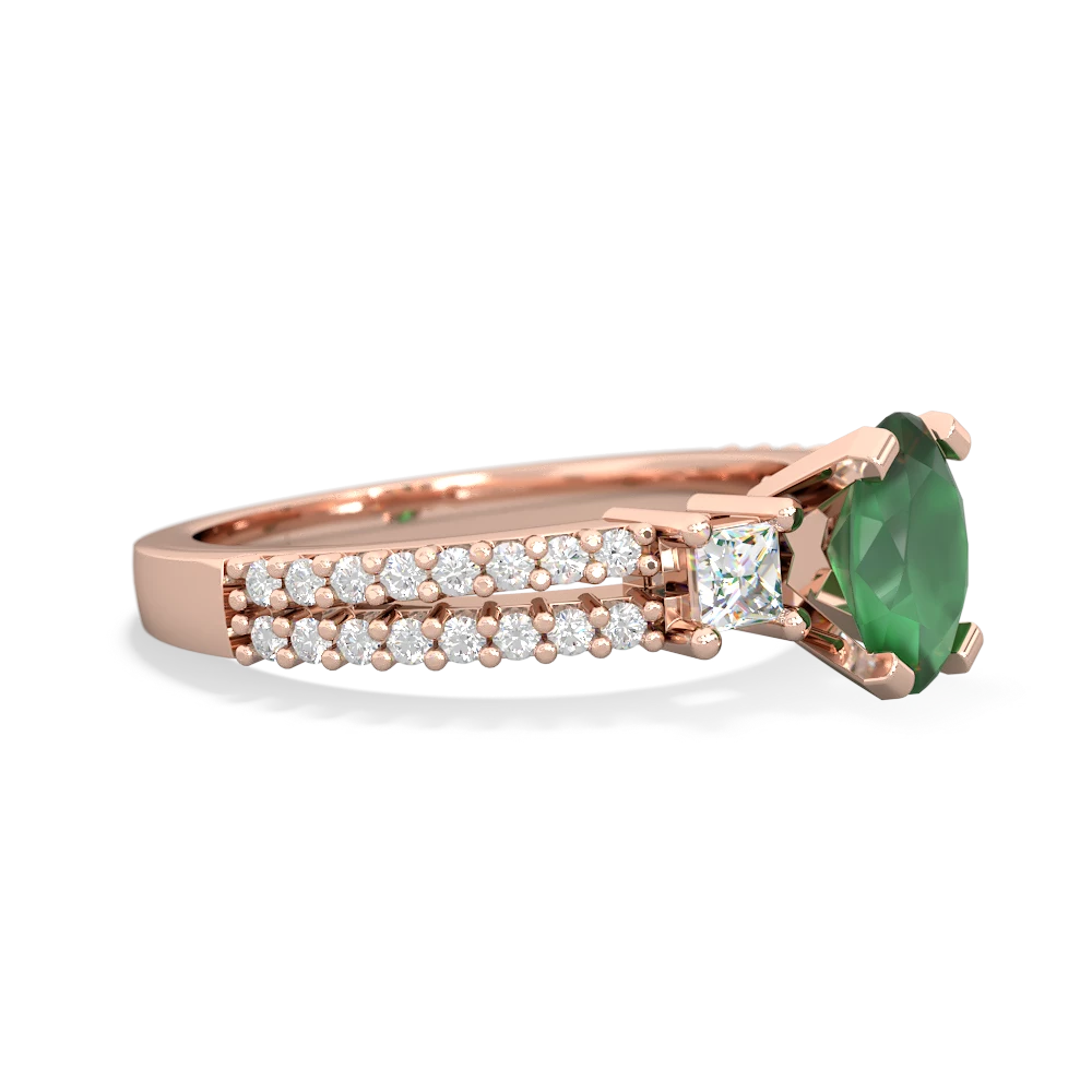 Emerald Engagement 14K Rose Gold ring R26437VL