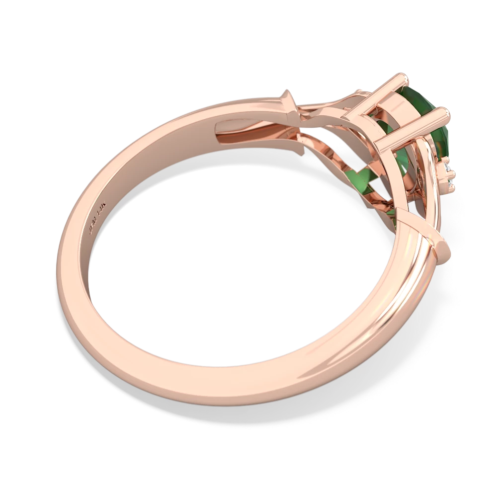 Emerald Precious Pear 14K Rose Gold ring R0826