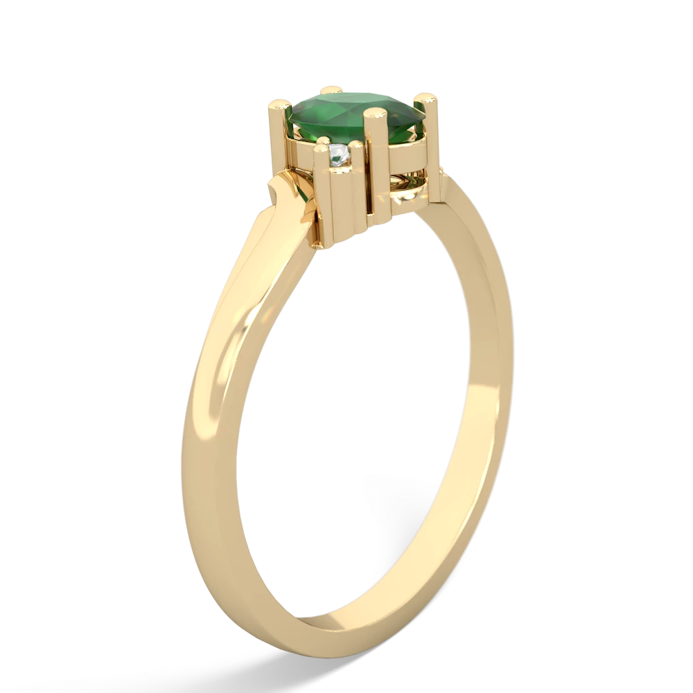 Emerald Elegant Swirl 14K Yellow Gold ring R2173