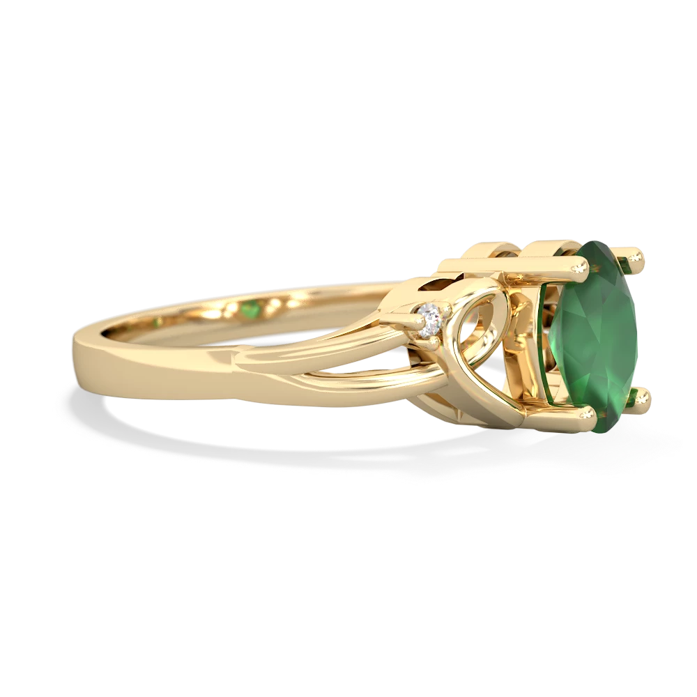 Emerald Swirls 14K Yellow Gold ring R2347