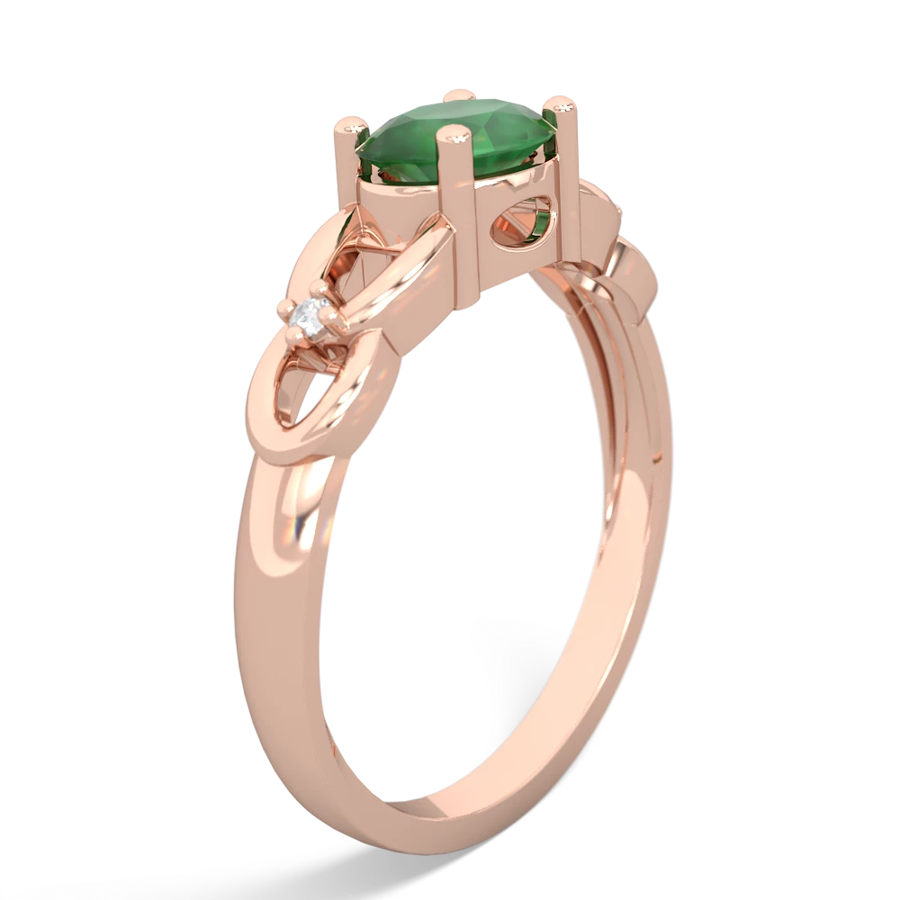 Emerald Links 14K Rose Gold ring R4032