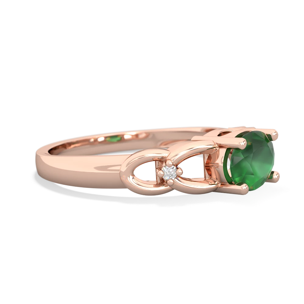 Emerald Links 14K Rose Gold ring R4032