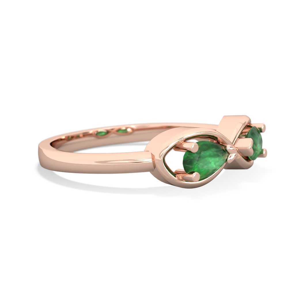 Emerald Infinity 14K Rose Gold ring R5050