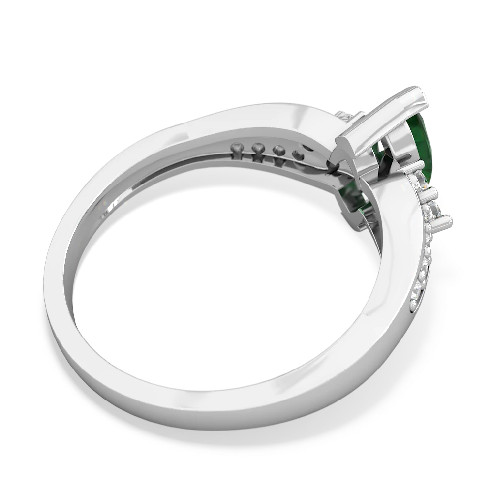 Emerald Royal Marquise 14K White Gold ring R2343