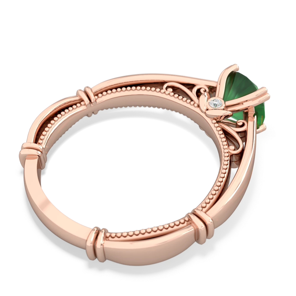 Emerald Renaissance 14K Rose Gold ring R27806RD - front view