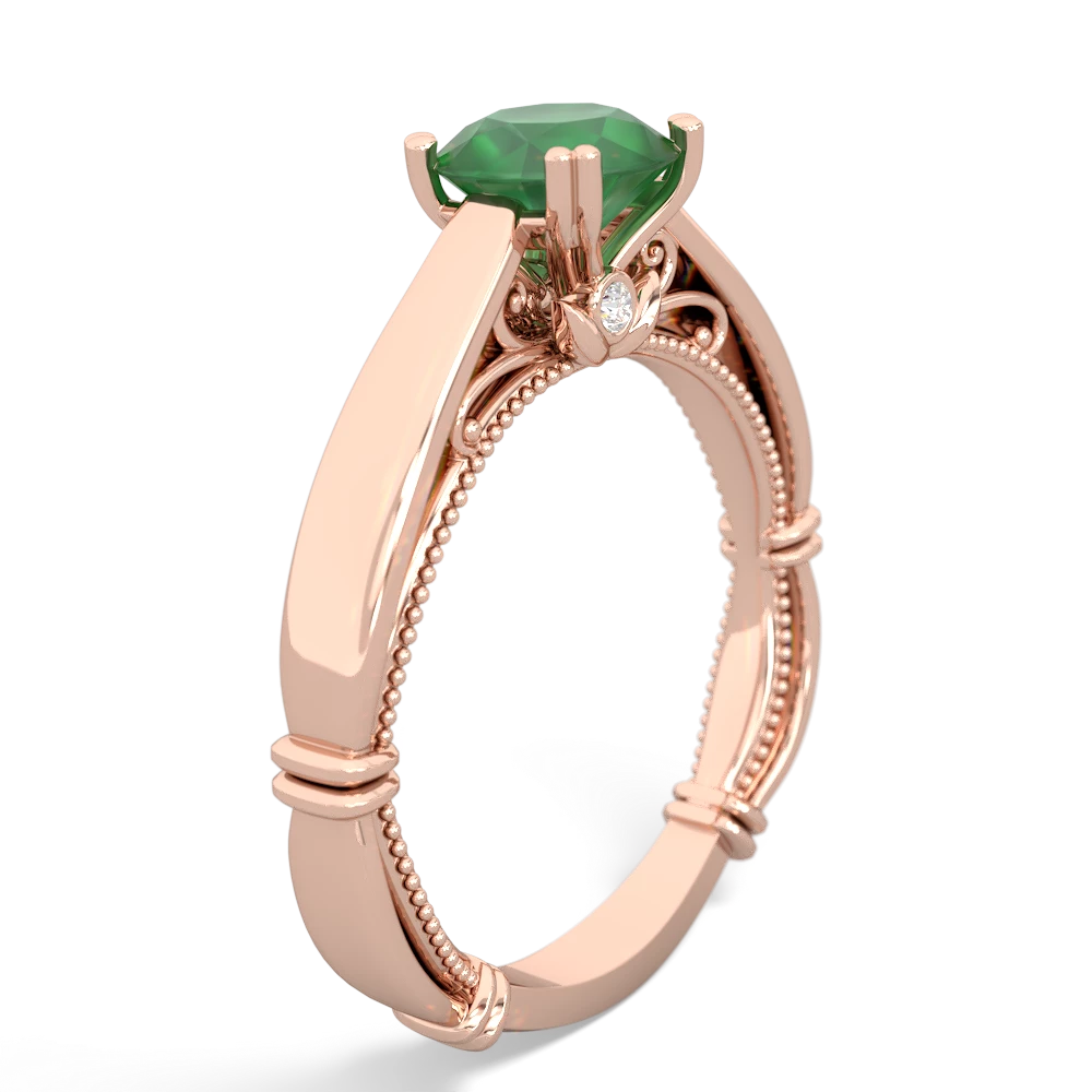 Emerald Renaissance 14K Rose Gold ring R27806RD