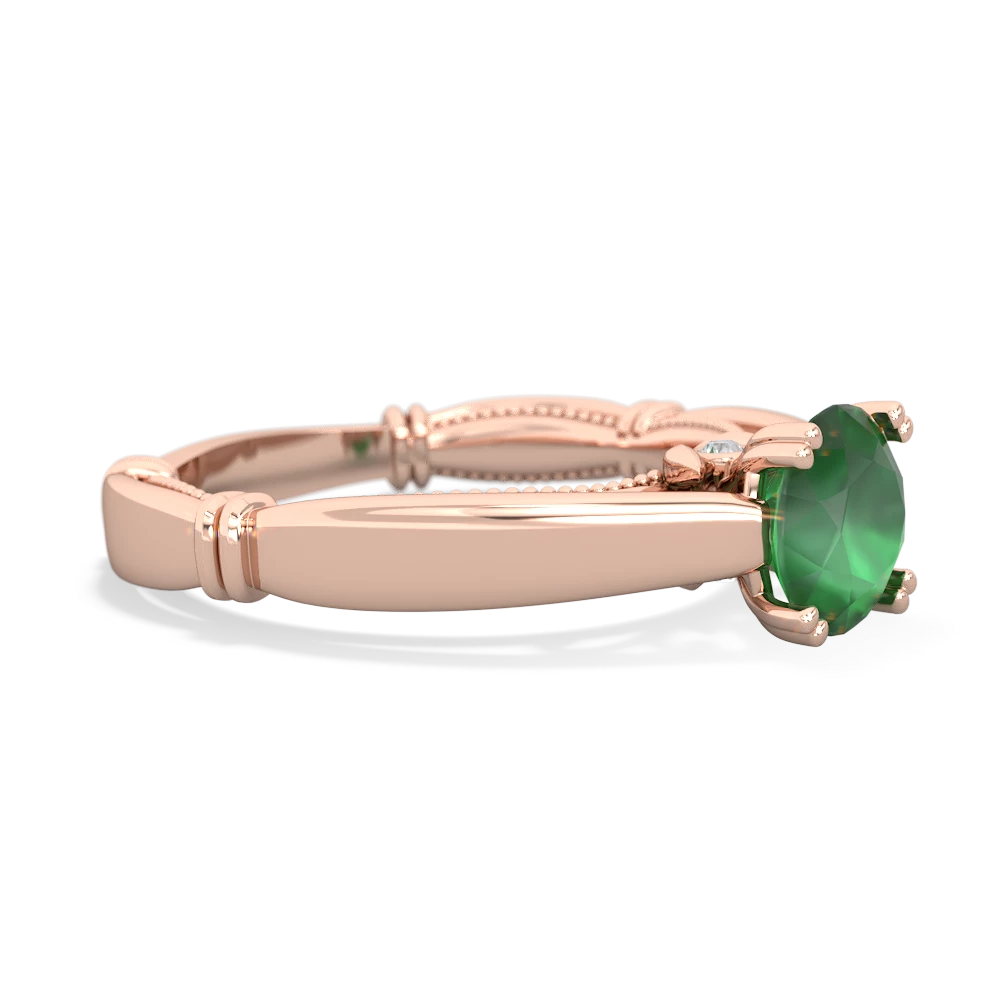 Emerald Renaissance 14K Rose Gold ring R27806RD