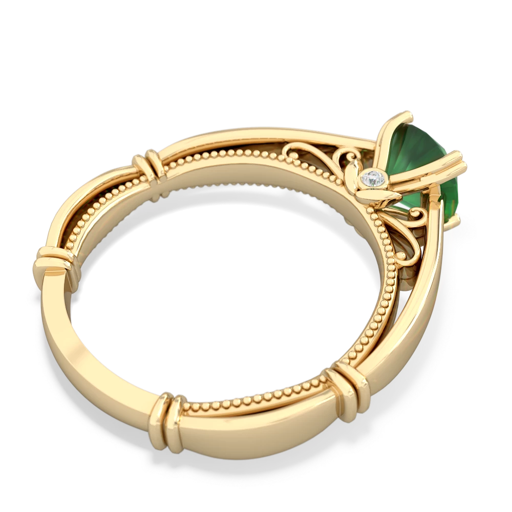 Emerald Renaissance 14K Yellow Gold ring R27806RD