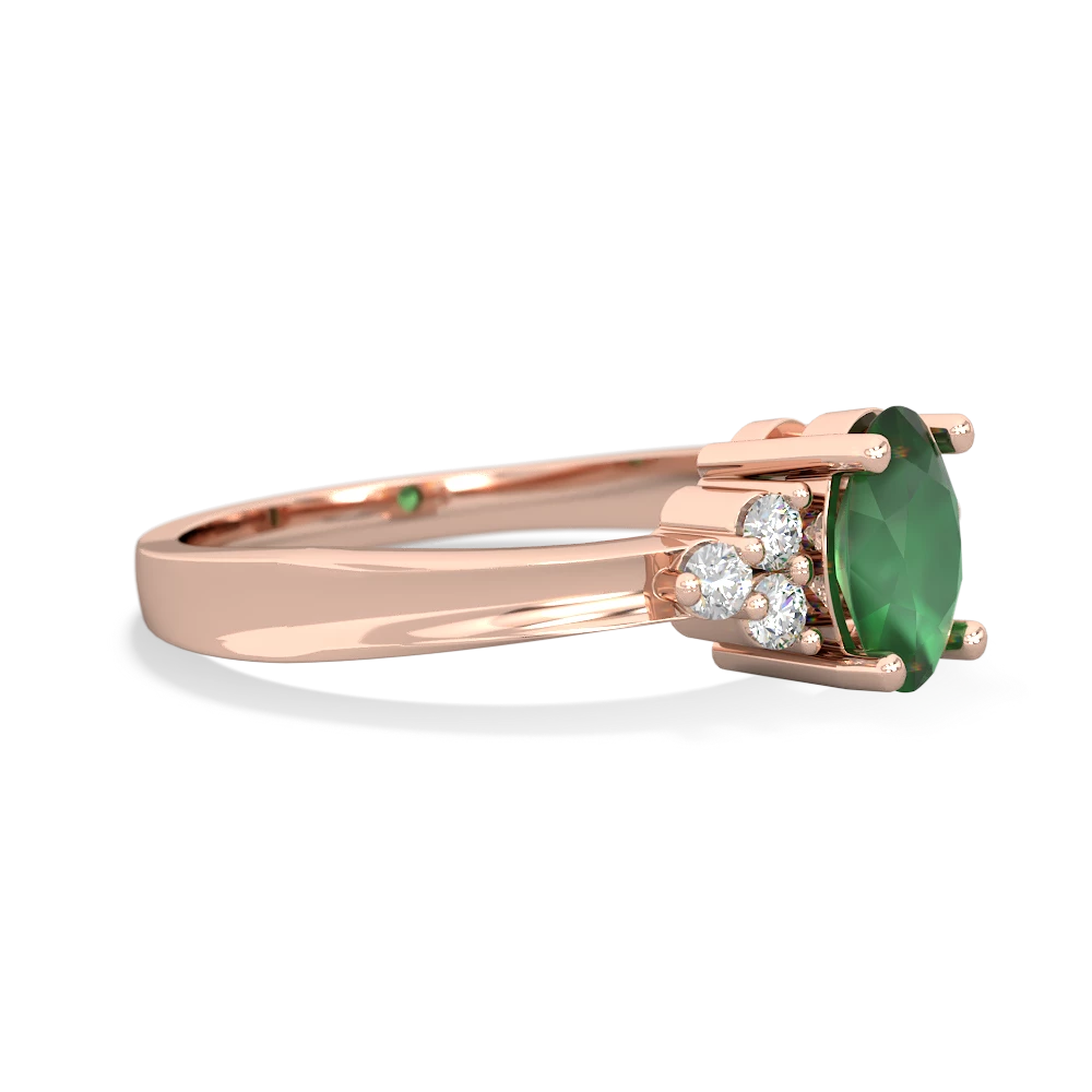 Emerald Simply Elegant 14K Rose Gold ring R2113