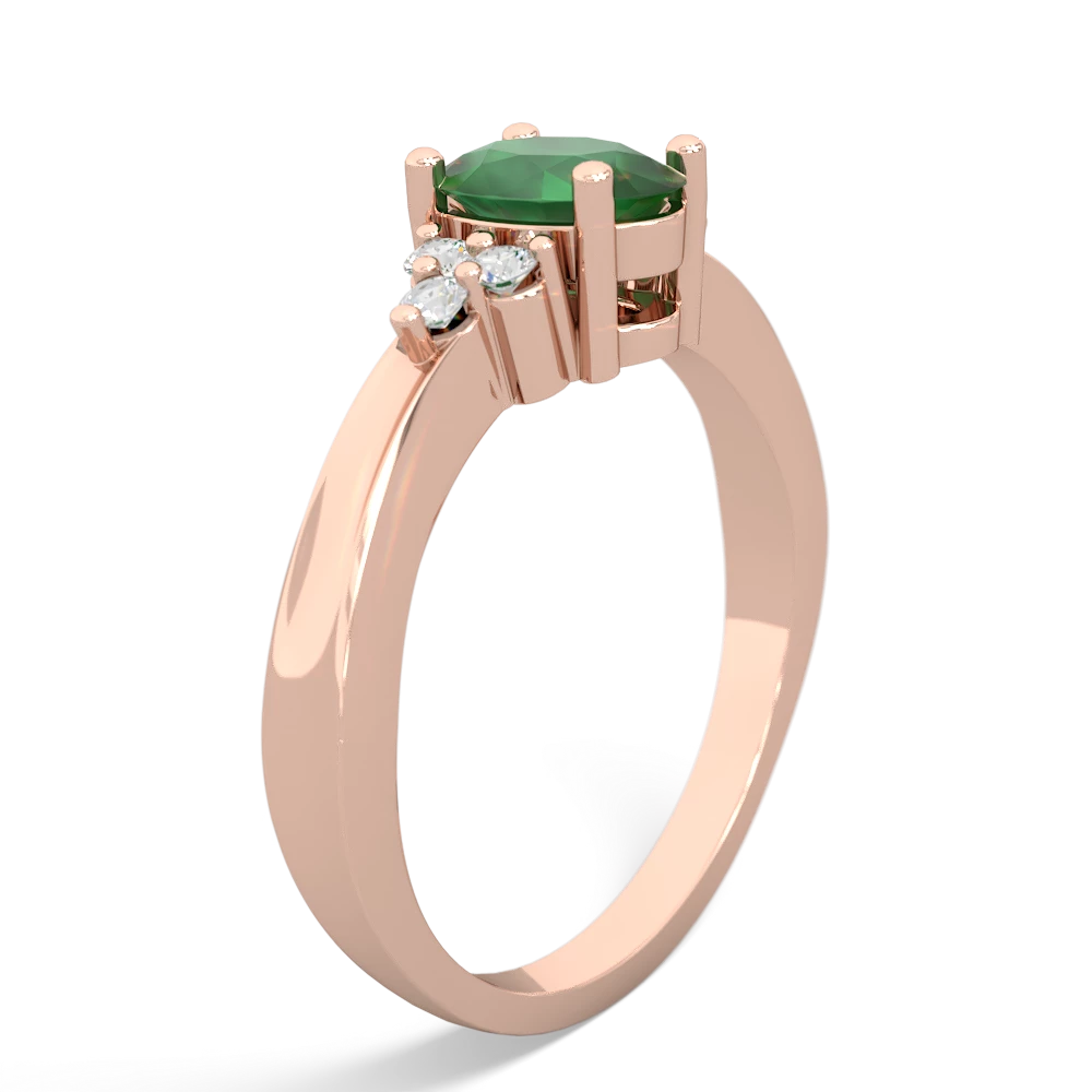 Emerald Simply Elegant 14K Rose Gold ring R2113