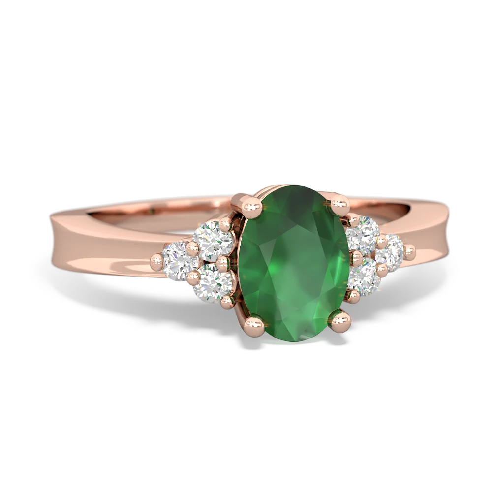 Emerald Simply Elegant 14K Rose Gold ring R2113