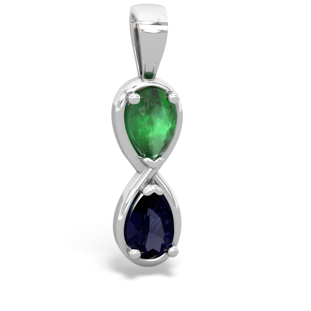 Emerald infinity necklace deals