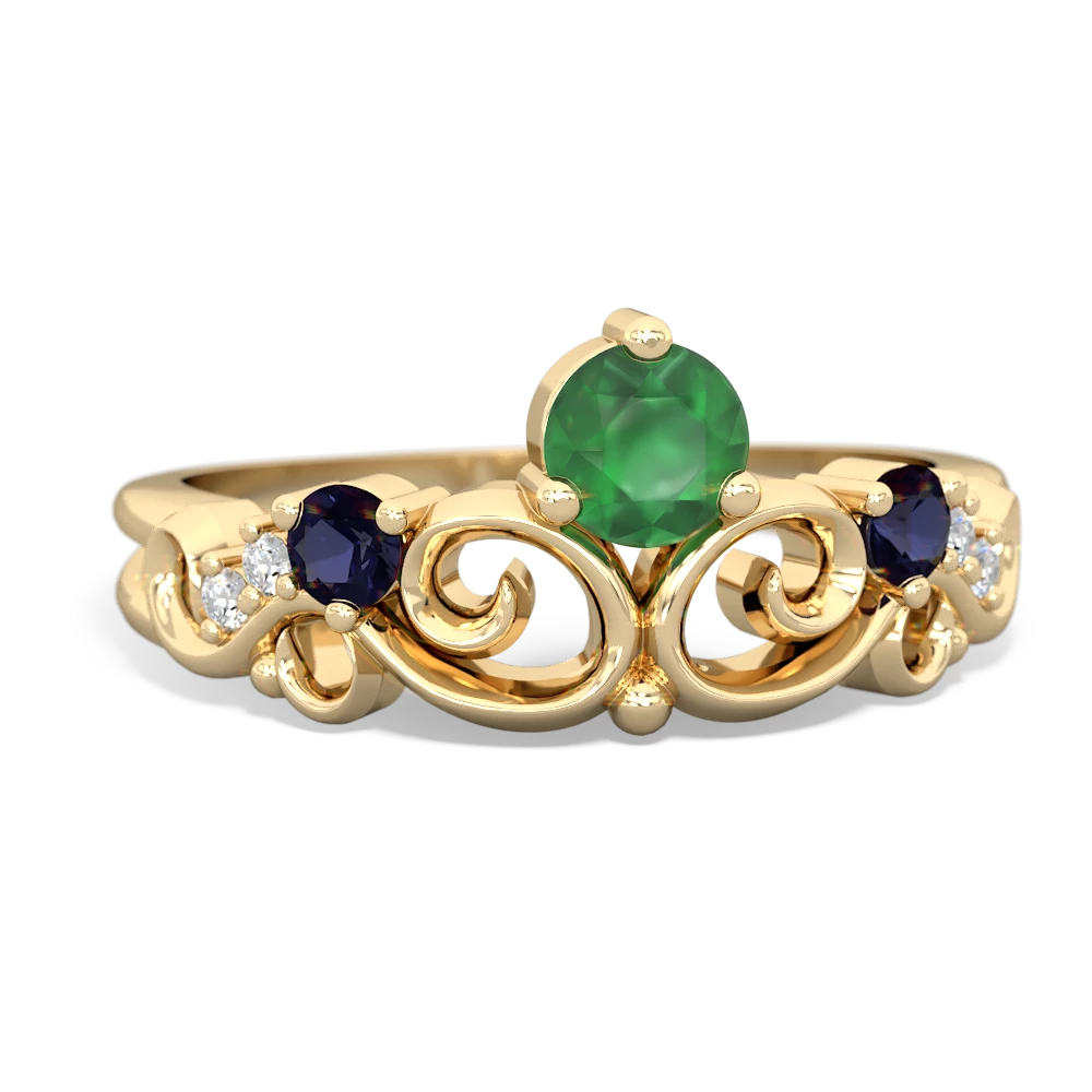 Emerald Crown Keepsake 14K Yellow Gold ring R5740