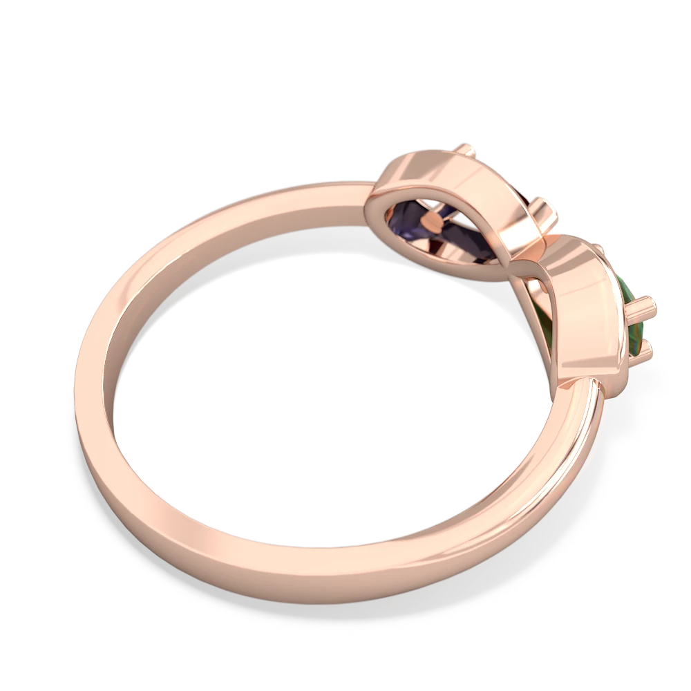 Emerald Infinity 14K Rose Gold ring R5050