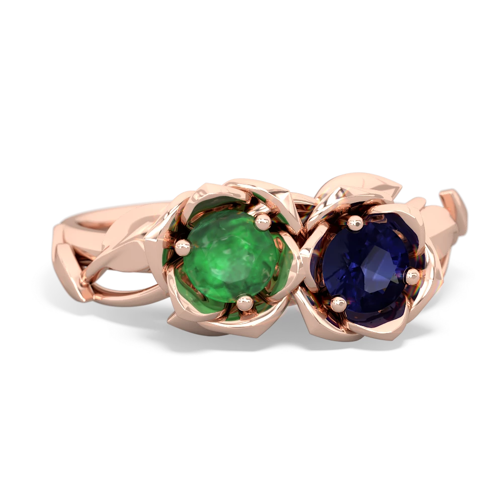 Emerald Rose Garden 14K Rose Gold ring R5510