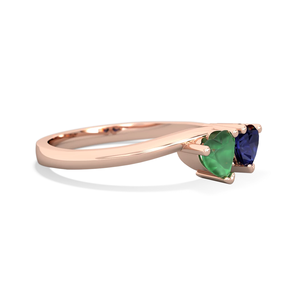 Emerald Sweethearts 14K Rose Gold ring R5260