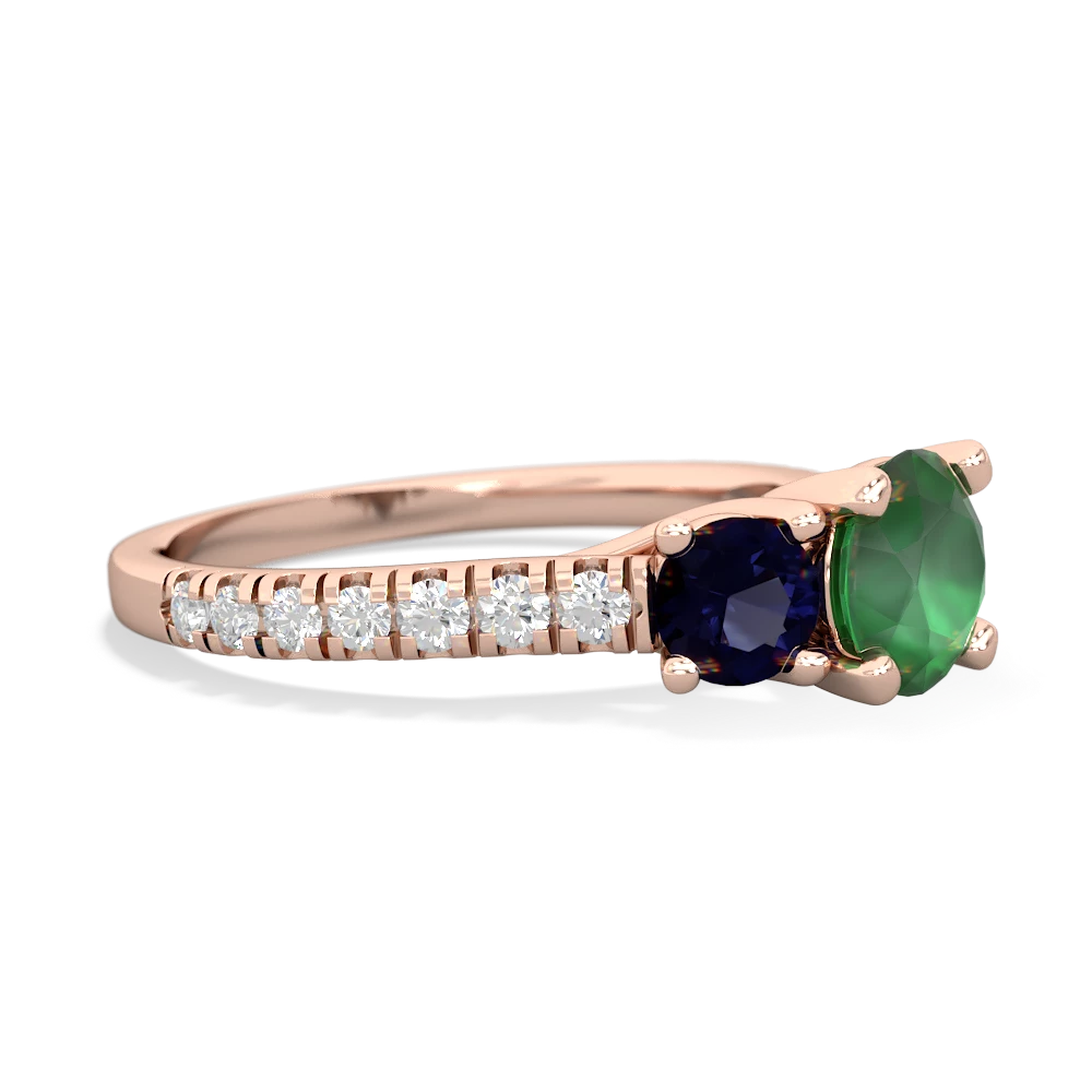 Emerald Pave Trellis 14K Rose Gold ring R5500