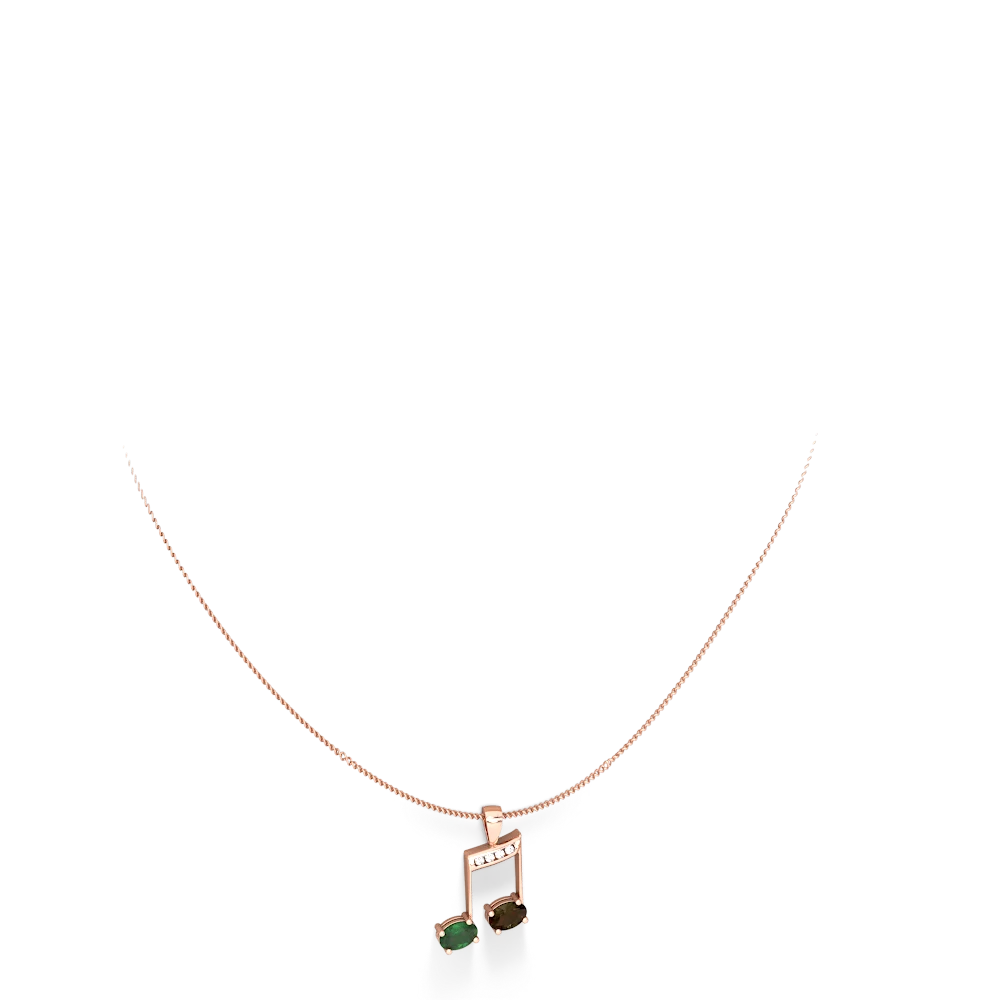 Emerald Color Of Music 14K Rose Gold pendant P3334