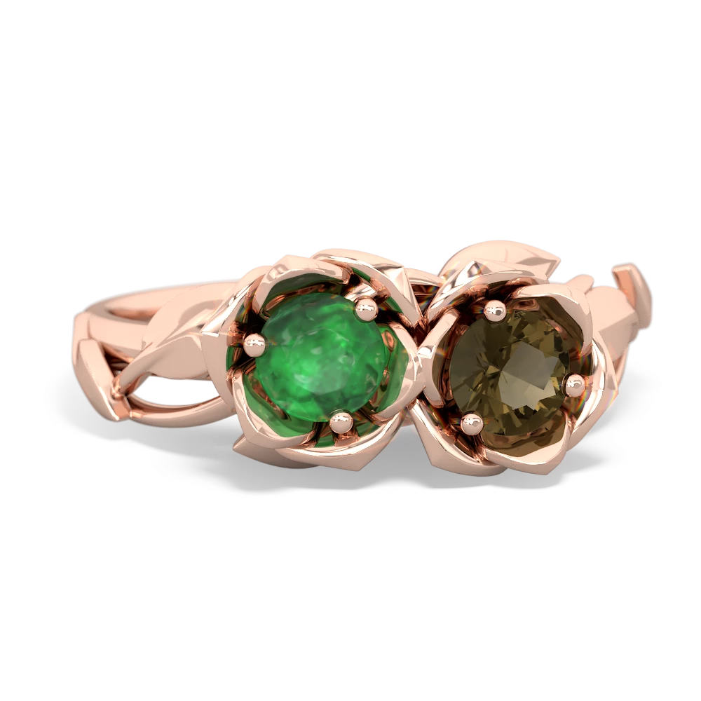 Emerald Rose Garden 14K Rose Gold ring R5510