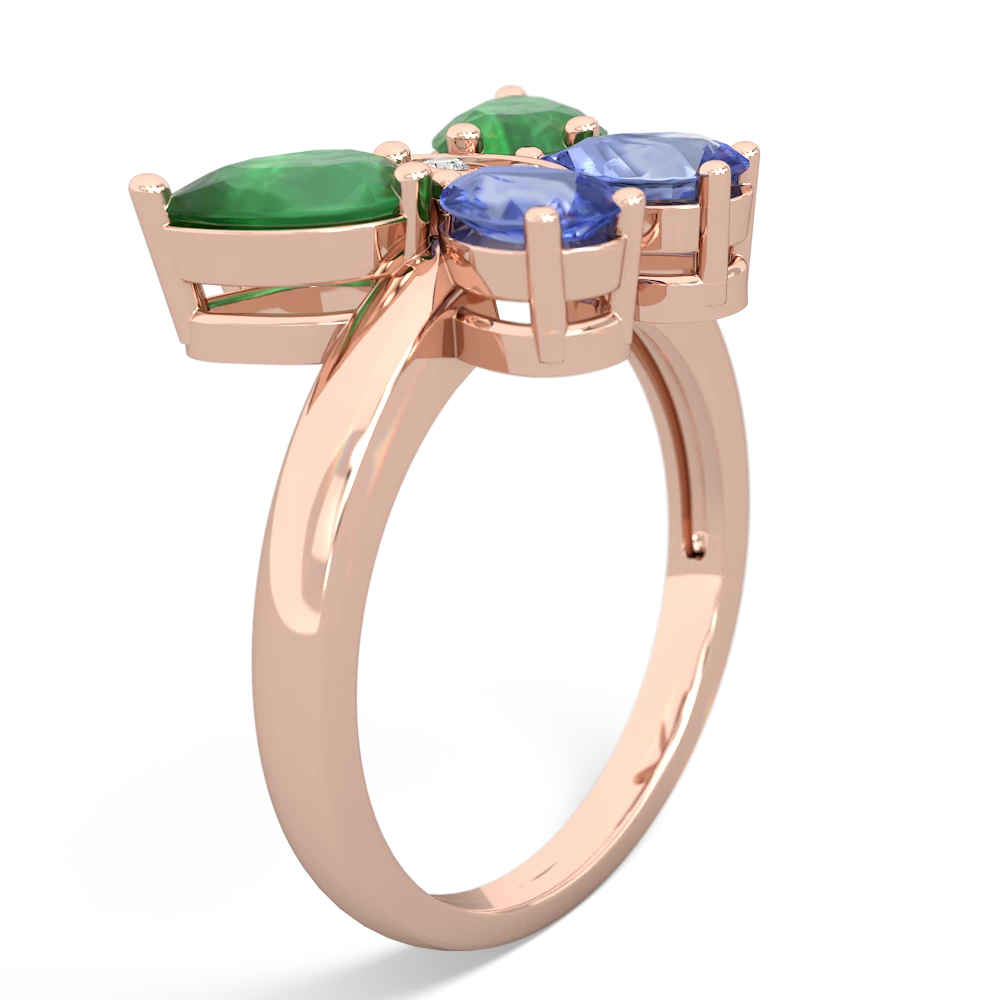 Emerald Butterfly 14K Rose Gold ring R2215