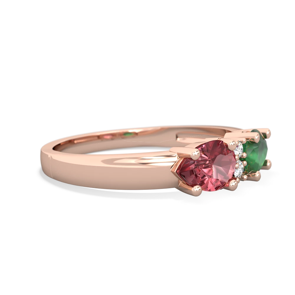 Emerald Pear Bowtie 14K Rose Gold ring R0865